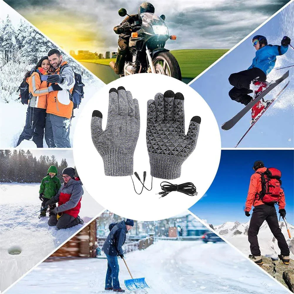 NNEOBA USB Heated Touchscreen Winter Cycling Gloves-3