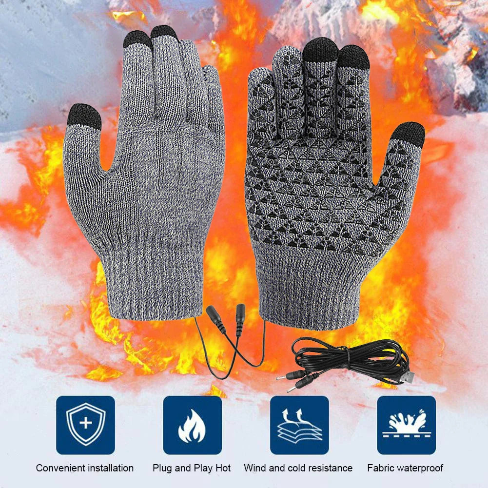 NNEOBA USB Heated Touchscreen Winter Cycling Gloves-1