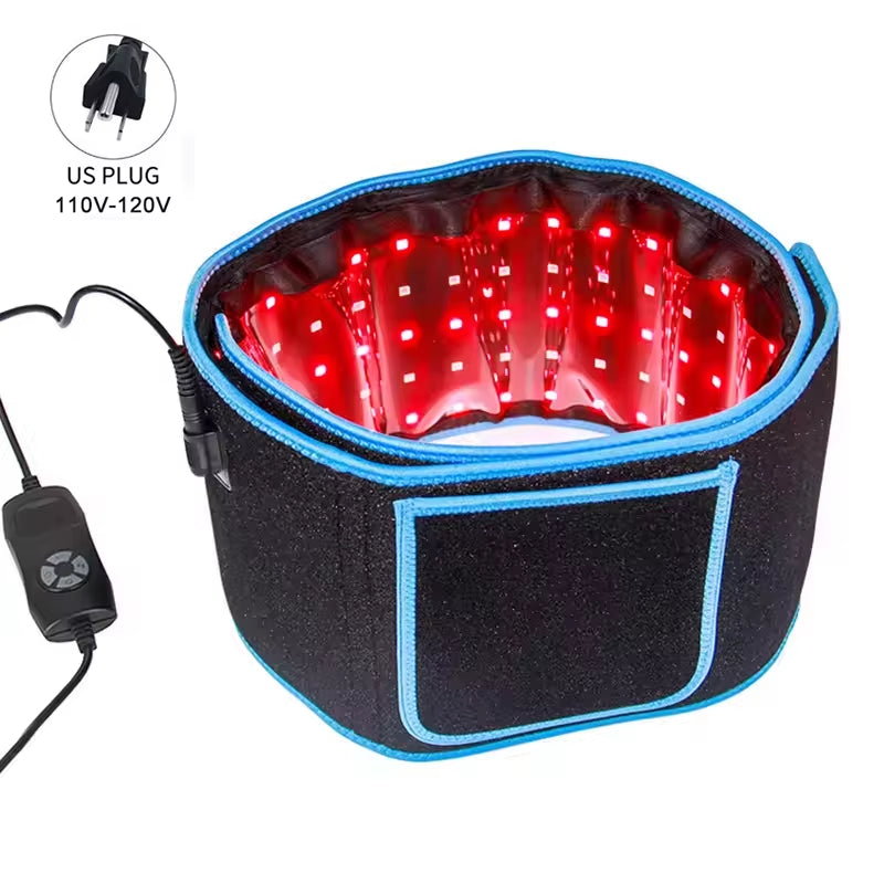 LED Phototherapy Massage Belt Red Light Hot Compress 850Nm 660Nm Body Shaping Weight Loss and Relaxation Back Pain Relief