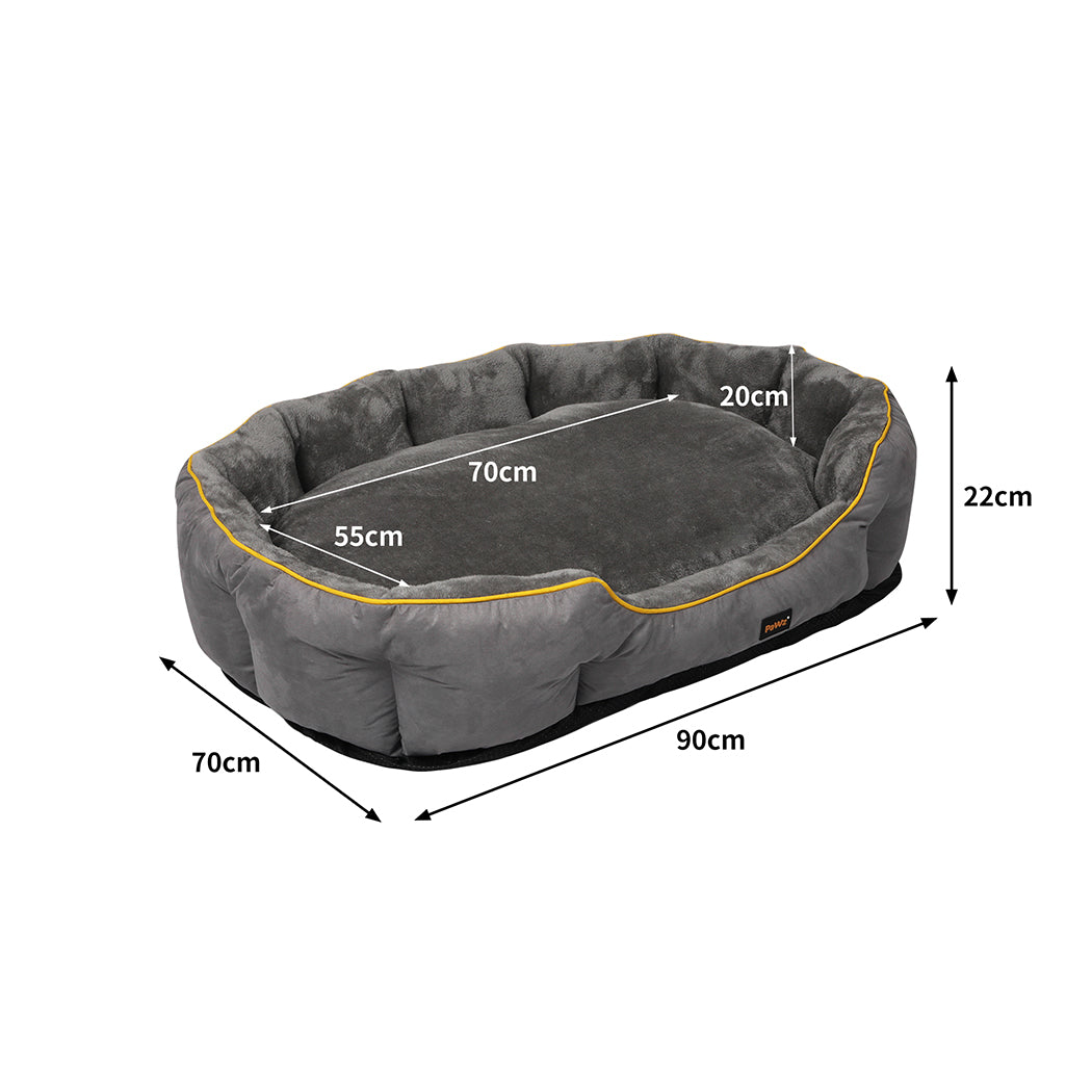 PaWz Electric Pet Heater Bed Heated L Grey Large-1
