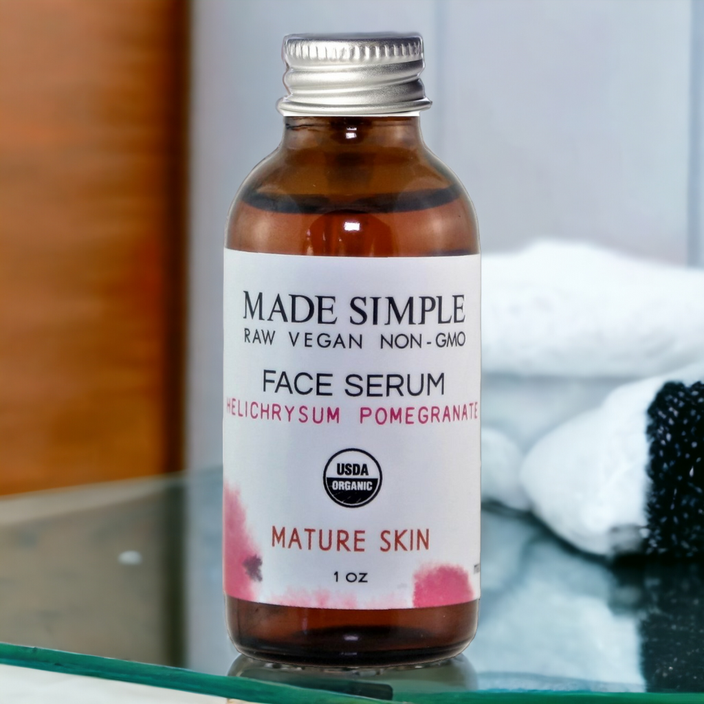Helichrysum Pomegranate Face Serum for Mature Skin - Certified Organic, Vegan & Cruelty-free-5