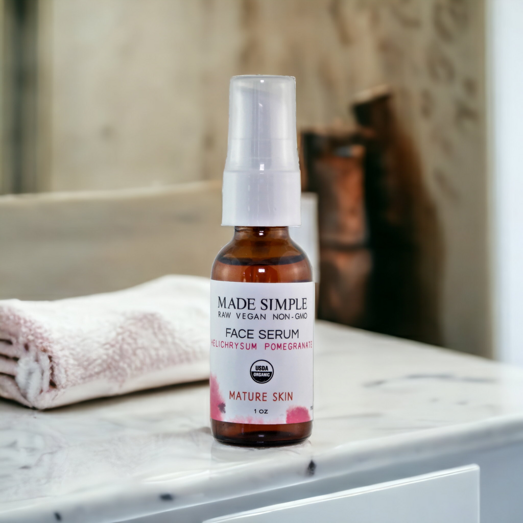 Helichrysum Pomegranate Face Serum for Mature Skin - Certified Organic, Vegan & Cruelty-free-4